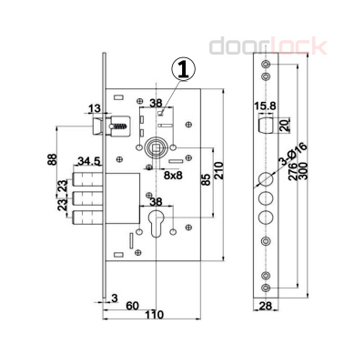 Замок DOORLOCK 9252С