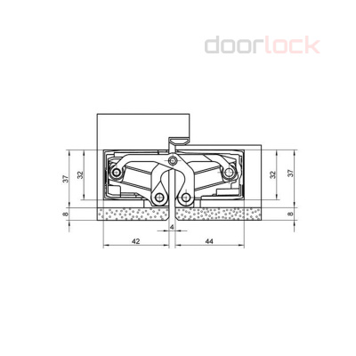 Петля SIMONSWERK TECTUS TE 540 A8 stainless steel look (покрытие под нержавеющую сталь)
