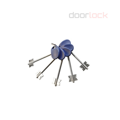 Замок дверной DOORLOCK DL8257K, длинный ключ, сувальдный, хромированный