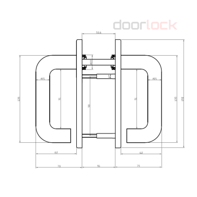 Ручка дверная DOORLOCK V S38KP/F UG, черная