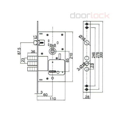 Замок DOORLOCK 9252К