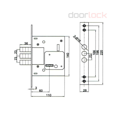Замок DOORLOCK 9257 K